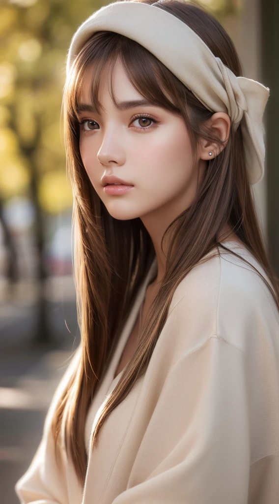 (high quality,8k,High range,Master Parts:1.2),Ultra-detailed,(Realistic,Realistic,Photorealistic:1.37),Portraiture, Adolescent,Long brown hair,Light brown eyes,Digital Paint,Sharp focus,Art Station、Slim fashion model
