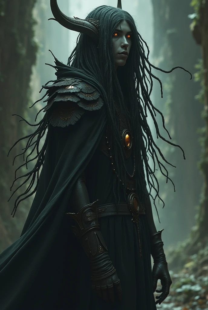 Create a character like the one from the game Hollow Night but with dreadlocks