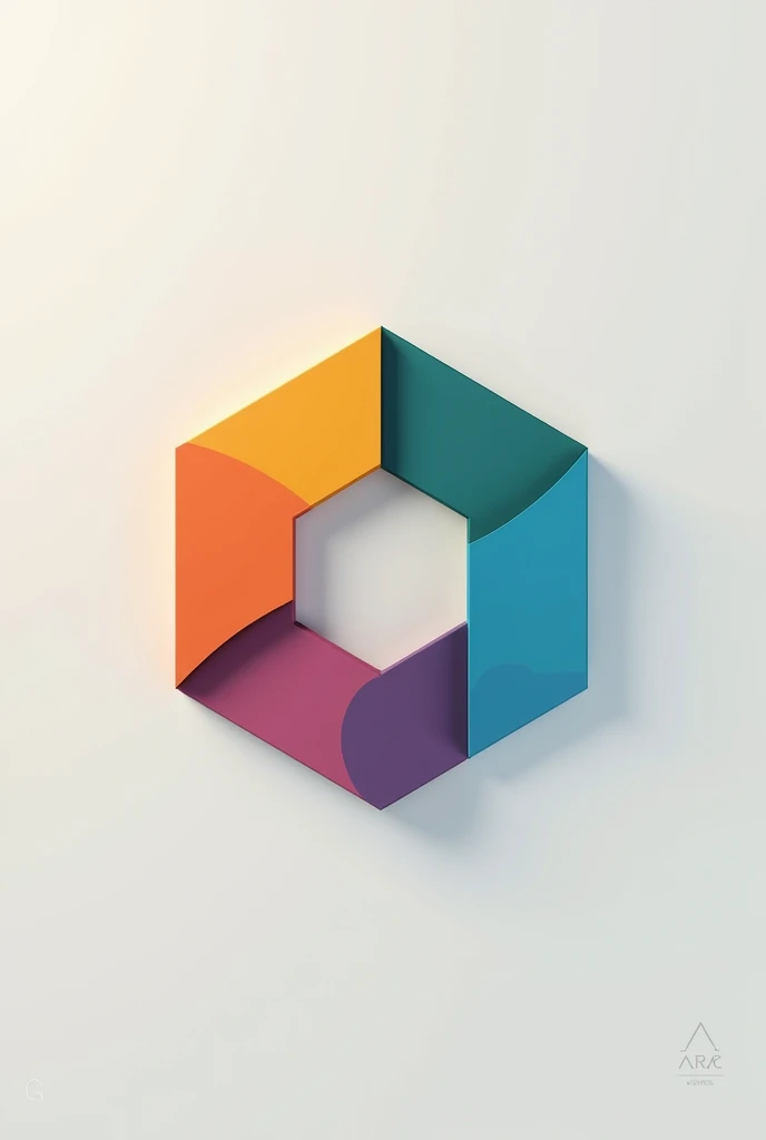ARCRETO company logo, manufactures 3d panels for walls, modern design with colors
