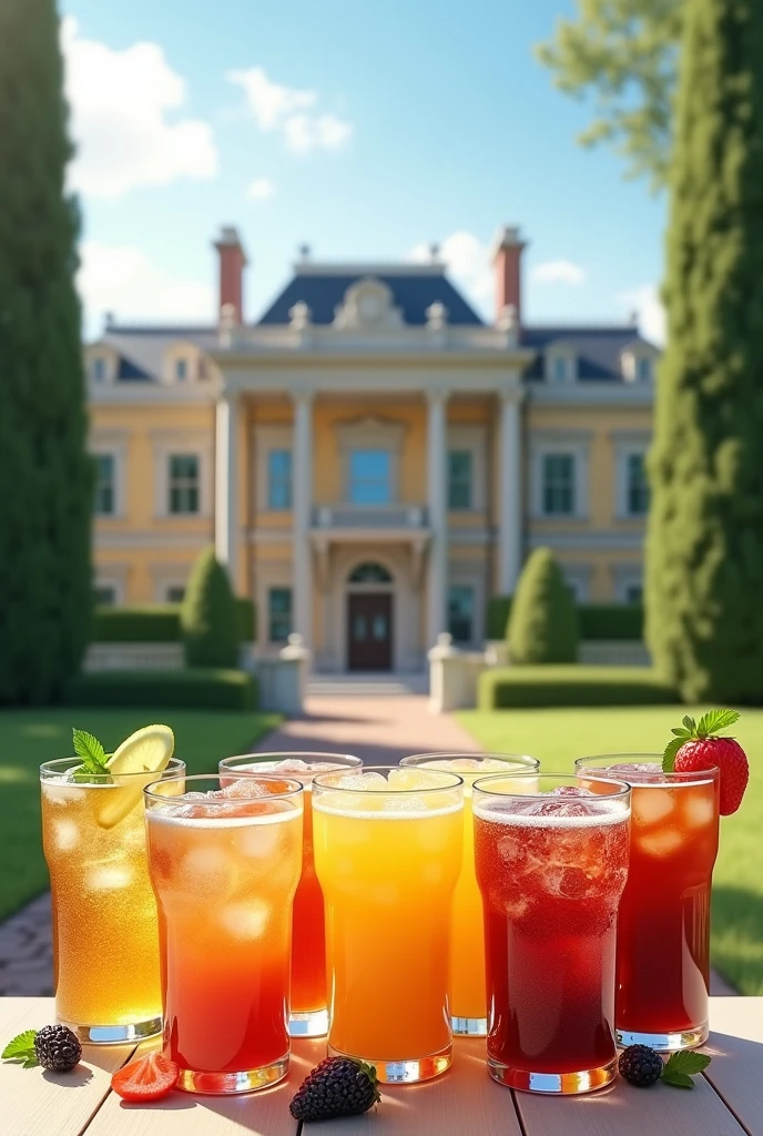 In front of the millionaire house there are some beautiful soft drinks that you can drink after so much walking.