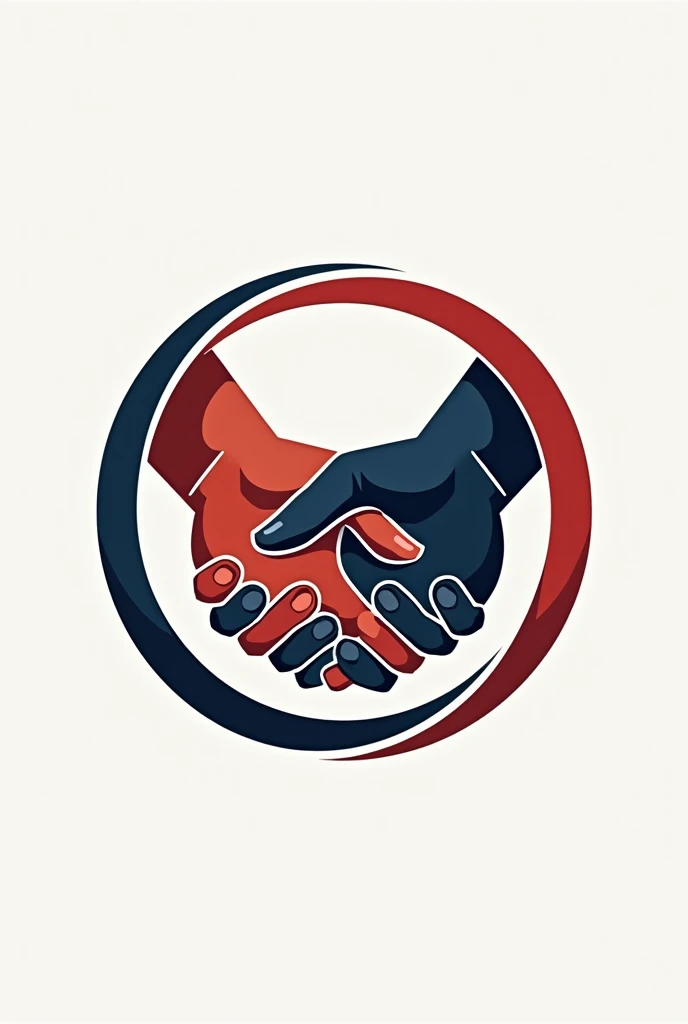 Create a political front logo that alludes to three political fronts, 3 hands holding the wrist surrounded by 2 circles, one small that surrounds the 3 hands holding the wrist and another that emerges outwards and in that space write something to your creativity that I mentioned about the alliance