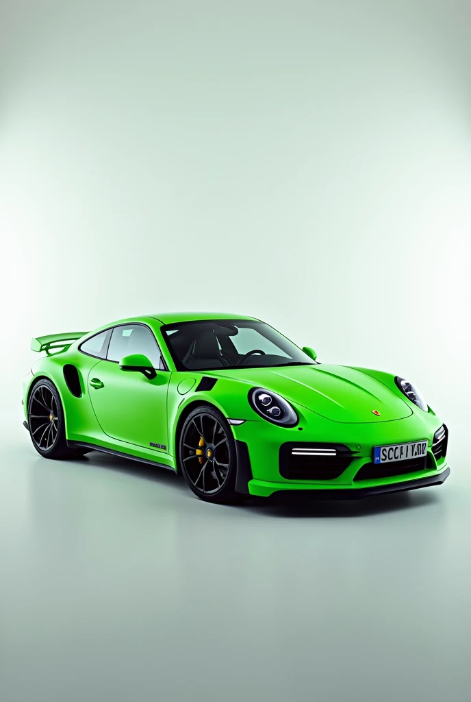 Porsche 911 Turbo S, ((green)), studio