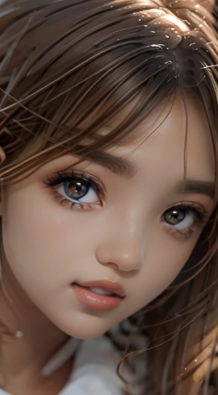 8k,RAW,masterpiece,(Photo: 1.2), (realist: 1.3), (of the highest quality: 1.3). 4), ultra high resolution, half body shot, realistic eyes, (detailed eyes), (detailed facial features), (detailed characteristics of clothing.), 8k resolution, Alone, Beautiful 20 year old woman, thick and fleshy lips, beautiful detailed clear eyes, beautiful, by platinum ruby, Braided hair, with red bows at the ends (Realistic skin), beautiful skin, Enchanting, ultra high resolution, ultra realistic, High Definition, White shirt (semi transparent)translucent unbuttoned very open (showing off big breasts), big breasts, cinematic lighting, perfect, luz outfit, High resolution skin: 1. 2, Realistic skin texture,  nice bedroom background,great smile showing white teeth,kkw-ph1,

