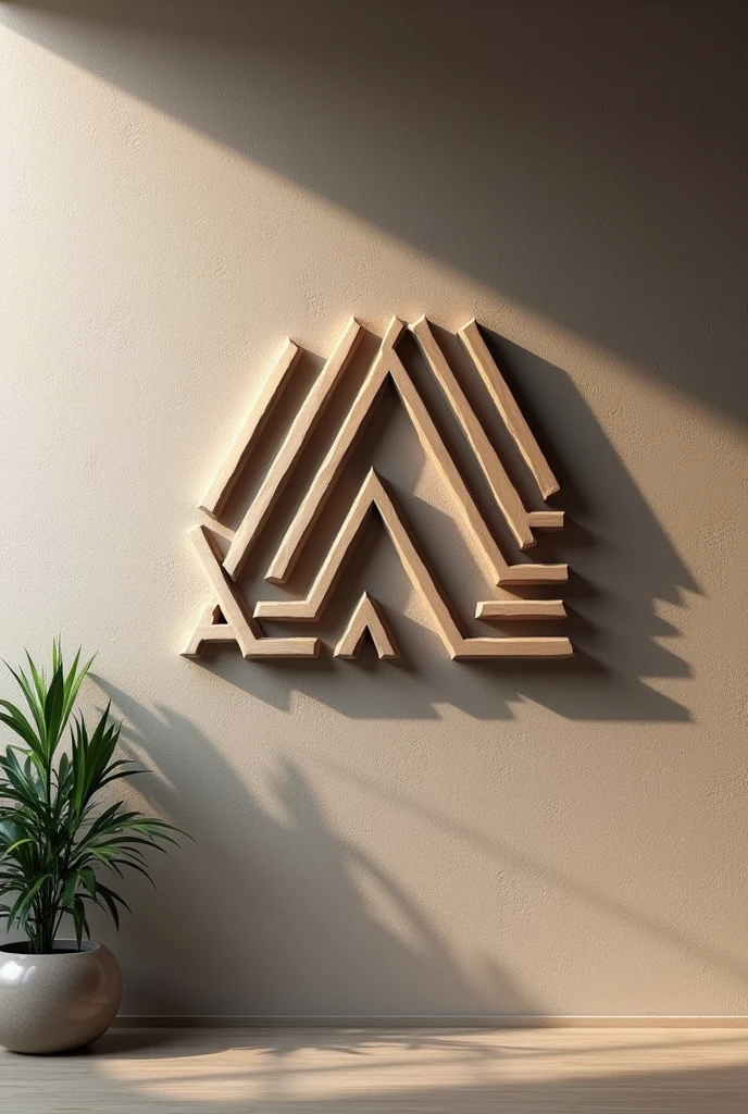 ARCRETO company logo, manufactures 3d panels for walls, modern design with colors and texture