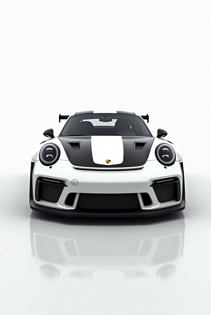 Porsche 911 992 GT3 RS, very close , white background clean