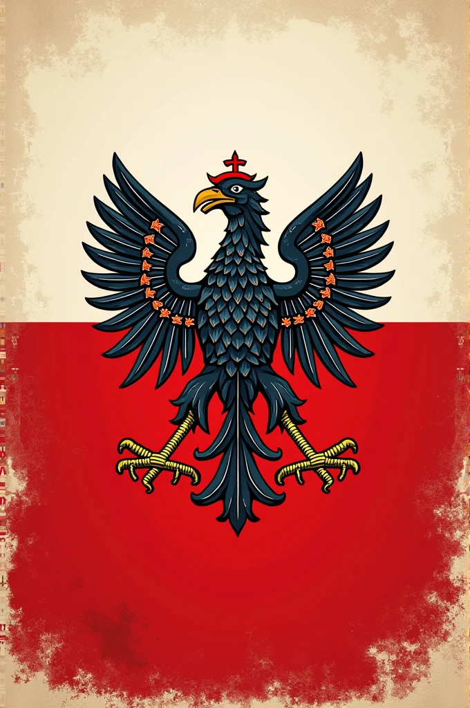 patriotic Polish Poster, cartographic motif