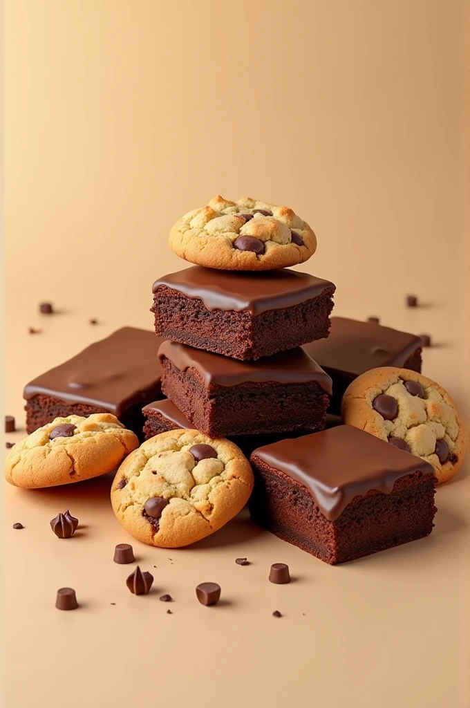 Create a titled logo "Pastry Bliss" decorated with brownies and cookies