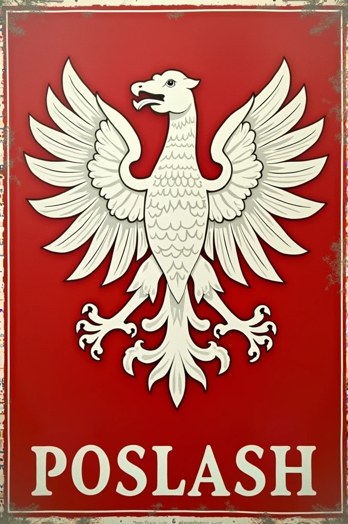   patriotic Polish Poster, cartographic motif