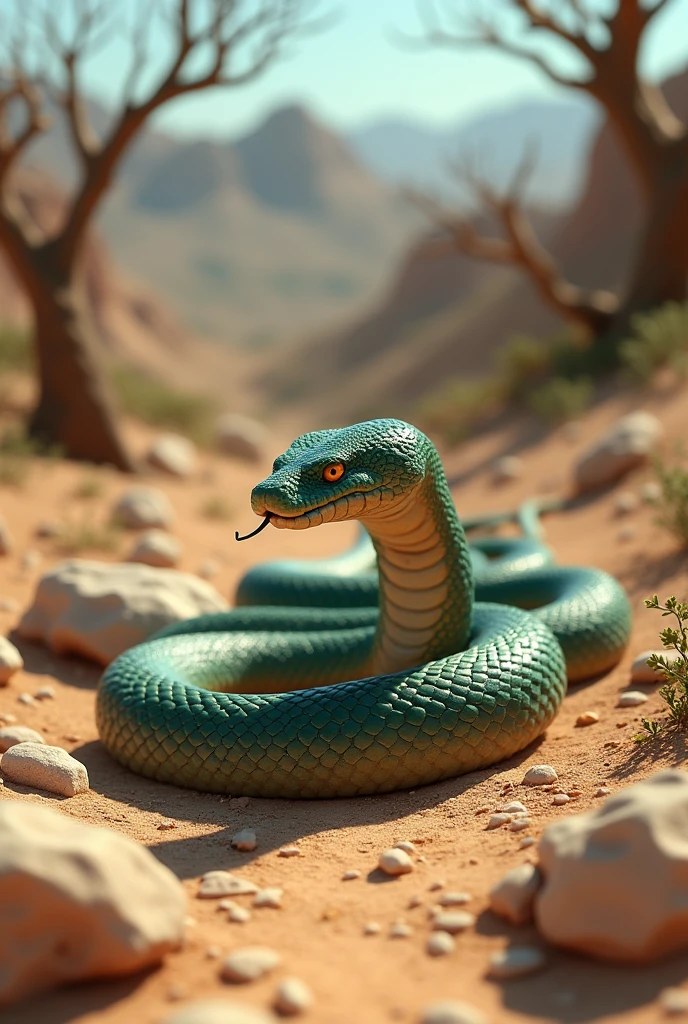Moving image of a viper crawling