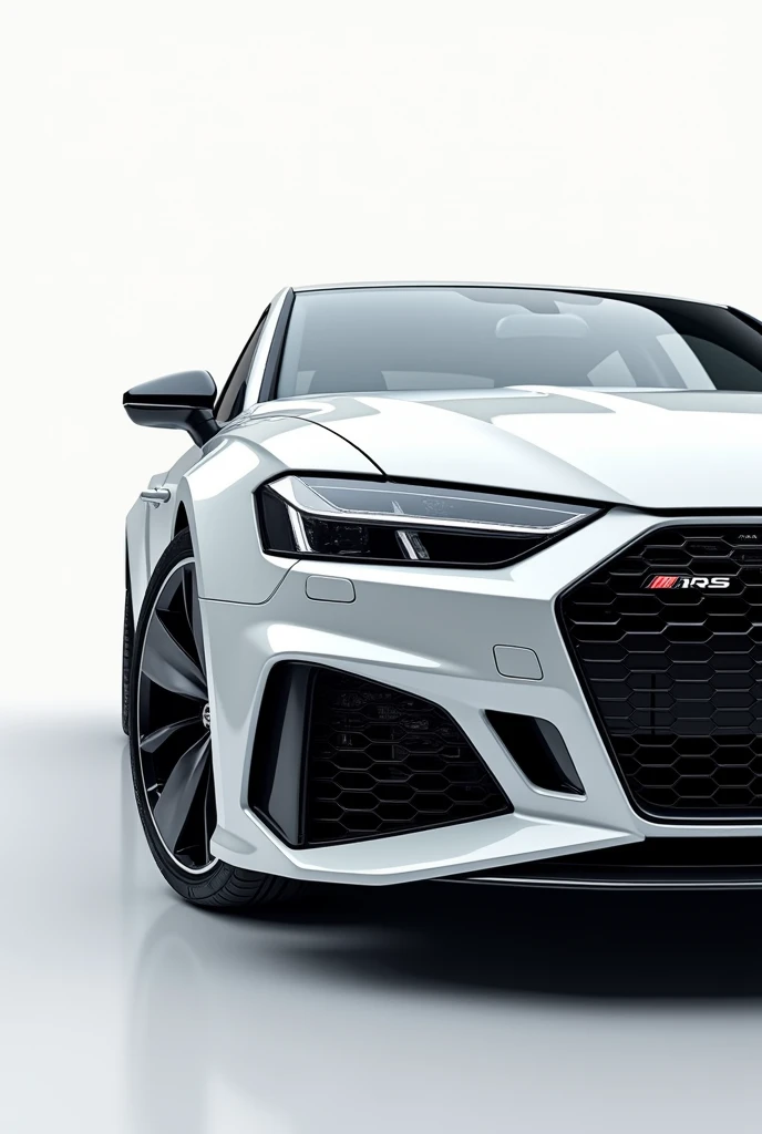 Audi RS6, very close, highly detailed, white background clean