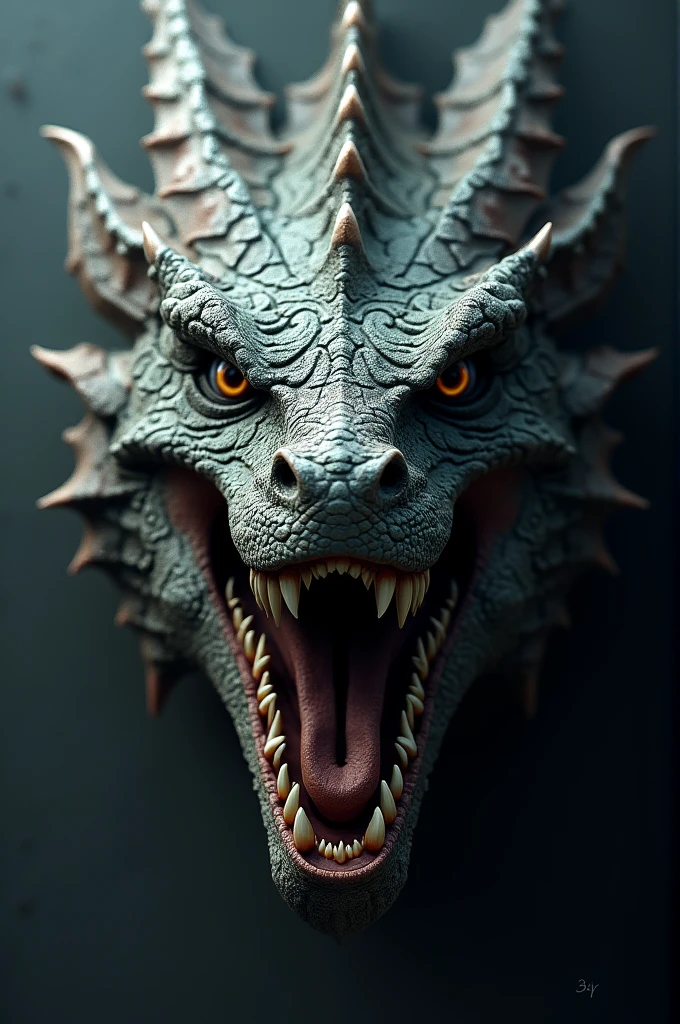 Hyperrealistic dragon face