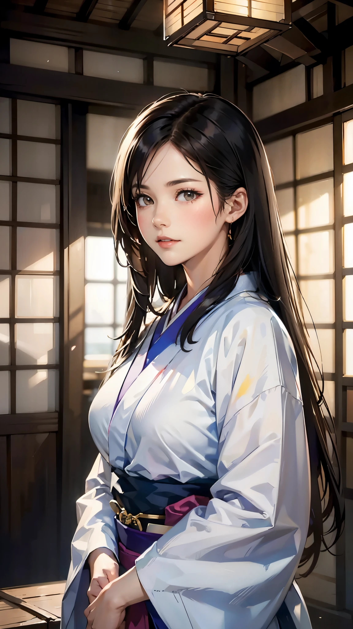 White kimono:1.3
