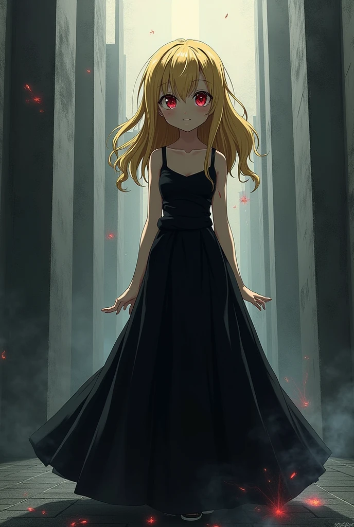 misa amane(do anime death note) among us version (playset), Eyes red, black gown, blonde