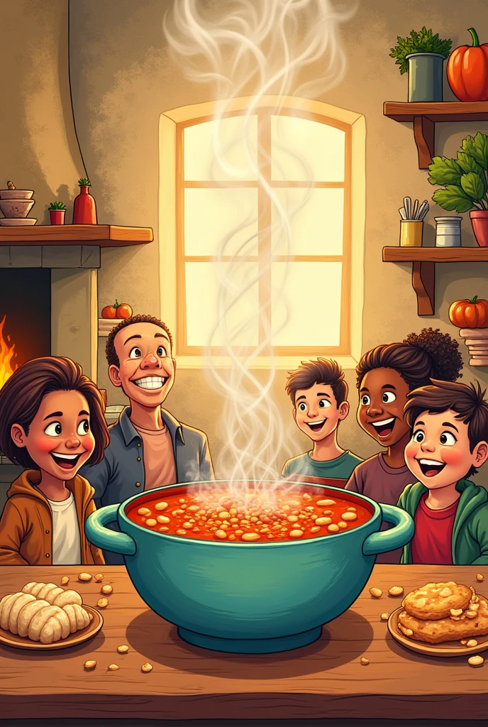 Create a poster promoting bean soup as a healthy food and information