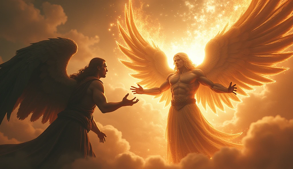 satan being defeated by god