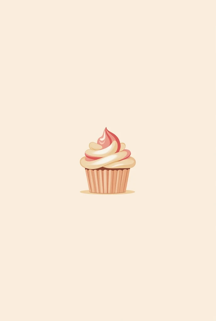 ImAgen tipo logotipo minimAlistA de lA letrA "A" fusionAdA entre unA cAsA y un cupcAke con colores pAsteles y detAlles tiernos