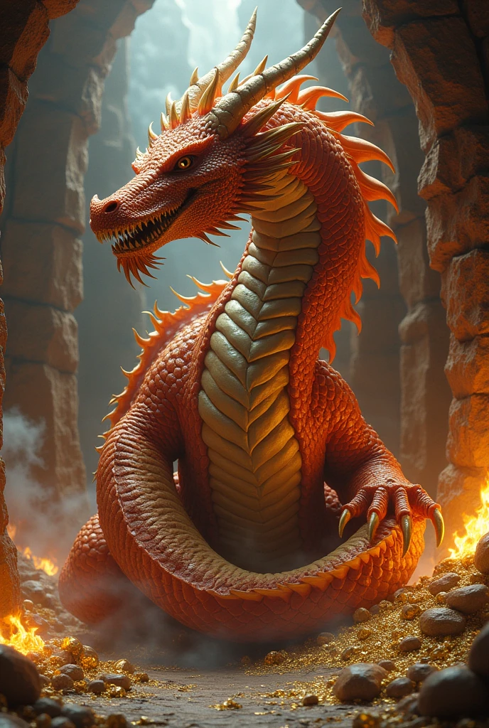 Super realistic drawing of Smaug