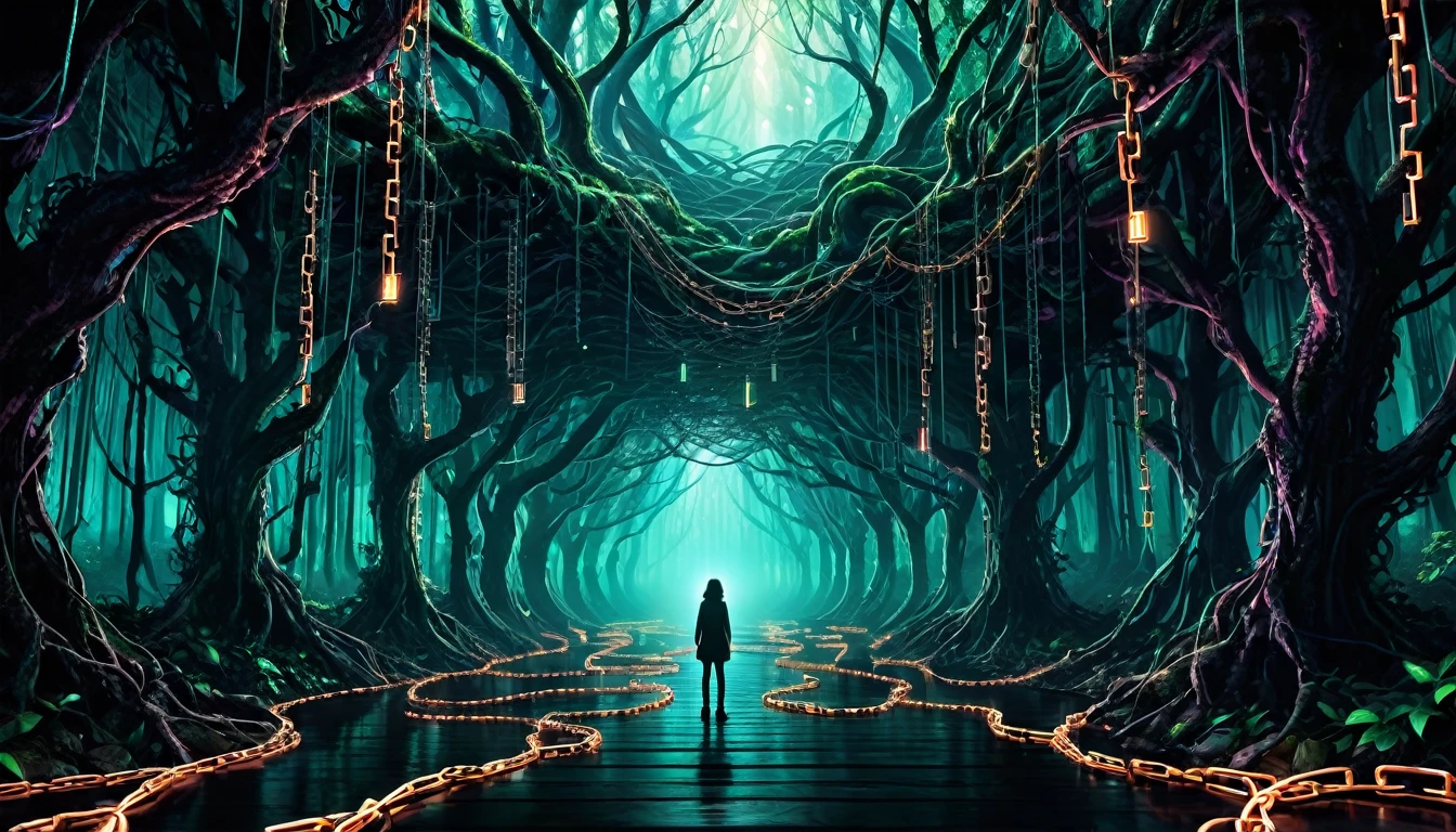 Digital Hell [Verse] Lost in the screen glow every night Endless scrolls to lose my fight Pixels talk but they don't hear In this world I disappear [Verse 2] Notifications don't let me sleep Promises they never keep Wired tight I can't break free This tangled web of digital sea [Chorus] Digital hell I'm sinking deep In these bytes my soul they keep Virtual chains around my mind Trying to find what I can't find [Verse 3] Static voices call my name In this game it's all the same [Bridge] Flashing lights and endless streams Haunting me within my dreams Searching for a way to be In this forest of technology [Chorus] Digital hell I'm sinking deep In these bytes my soul they keep Virtual chains around my mind Trying to find what I can't find