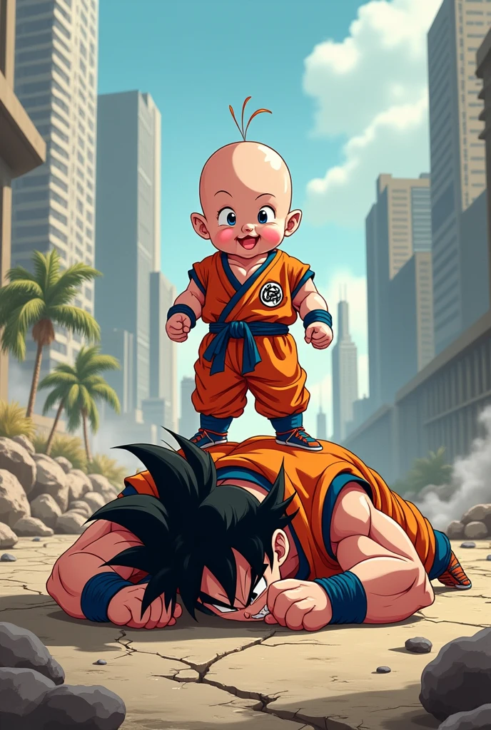 A baby defeats Goku