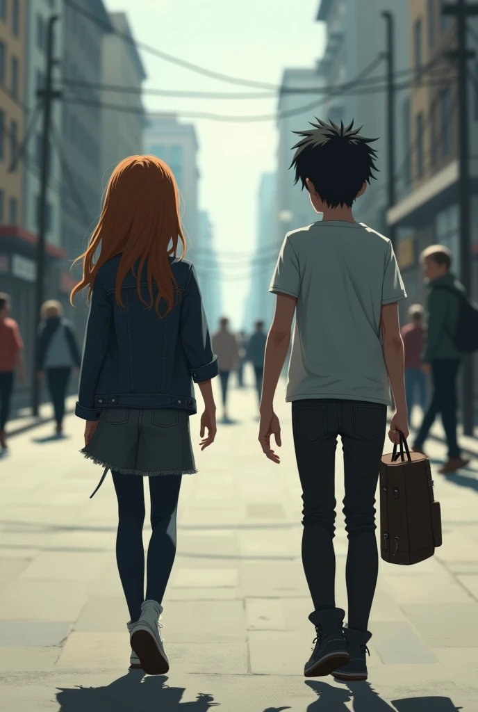 image of 2 teenagers walking back to back