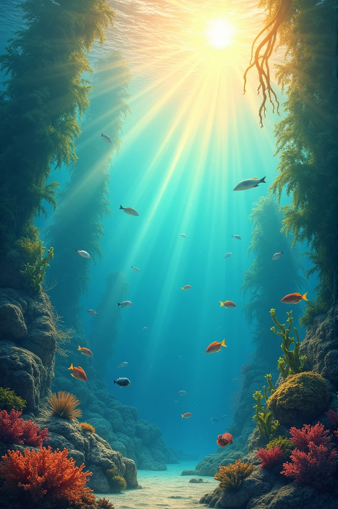 Underwater sunset
