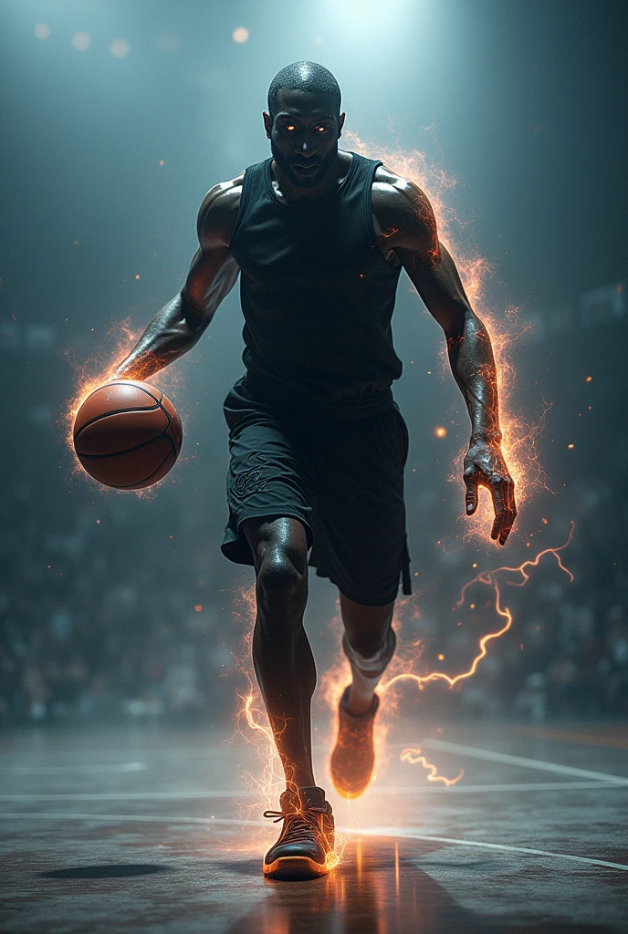 Create a dark fantasy basketball player