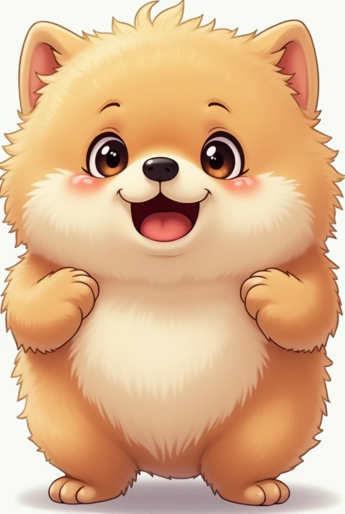 (Highest quality,Extremely detailed depiction,Incredible high resolution),Cute Pomeranian,Circle々Fat Pomeranian puppy,Deformed Character,Shocked facial expression,