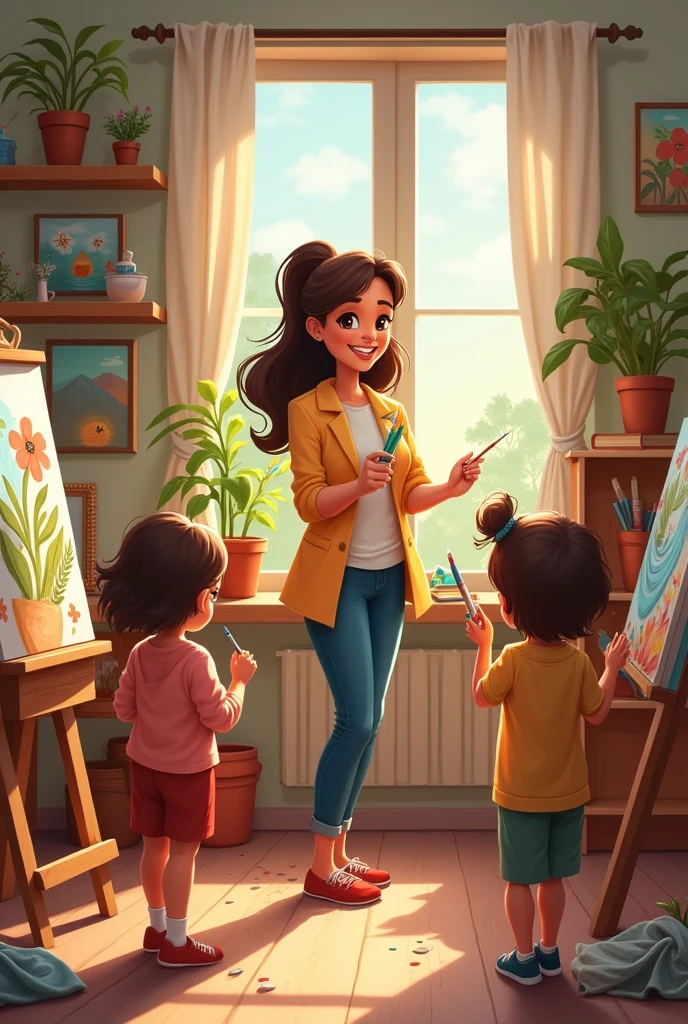 She inspires many children not to give up painting.