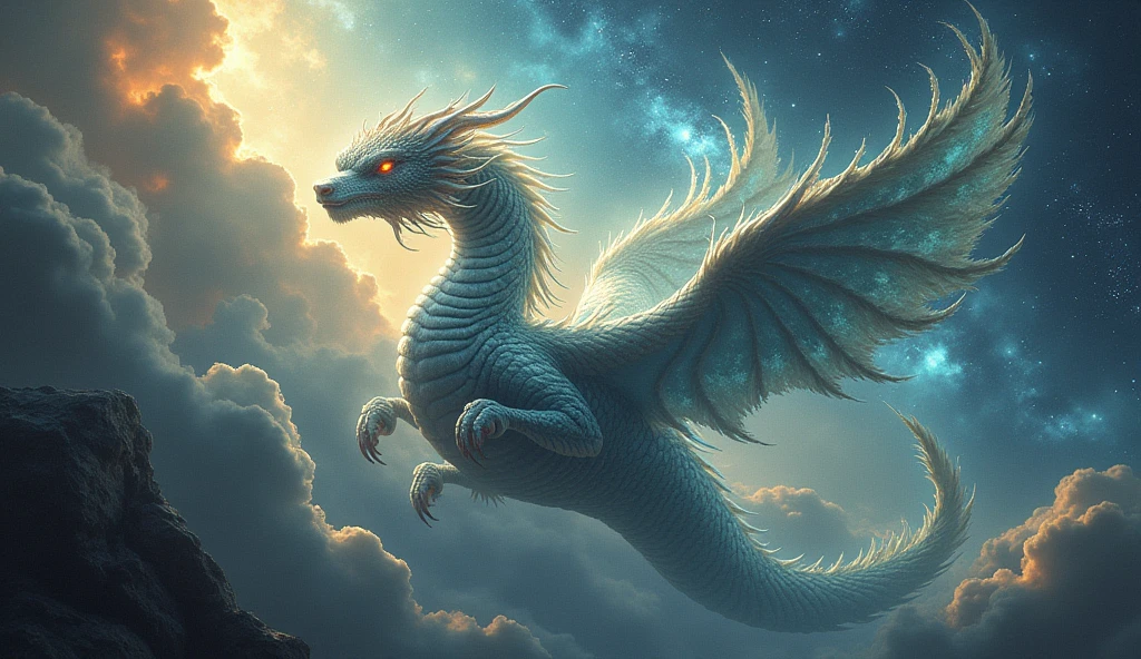 Divine Giant White Celestial Dragon