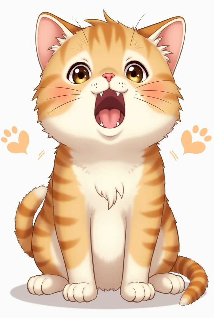 (Highest quality,Extremely detailed depiction,Incredible high resolution),Cute American Shorthair,Circle々Fat American Shorthair puppy,Deformed Character,Shocked facial expression,