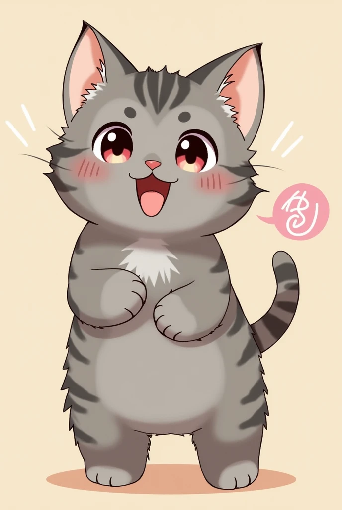 (Highest quality,Extremely detailed depiction,Incredible high resolution),Cute American Shorthair,Circle々Fat American Shorthair puppy,Deformed Character,Shocked facial expression,