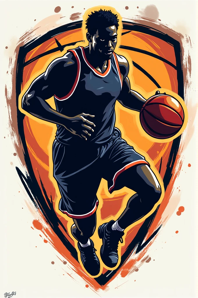 An emblem for a basketball team