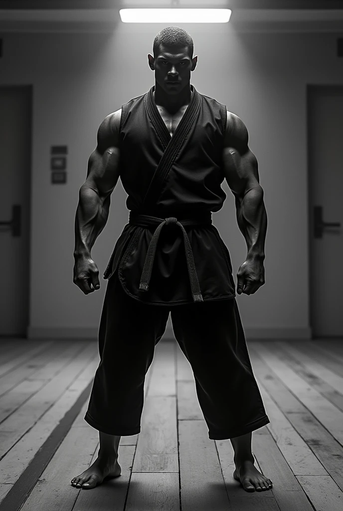 Black belt karateka
