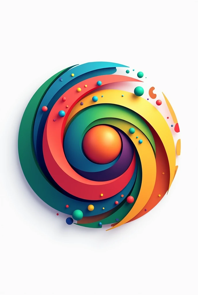 tv logo in colors and round designs