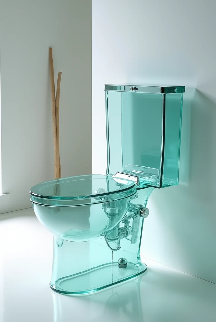 Picture of a toilet made entirely of glass