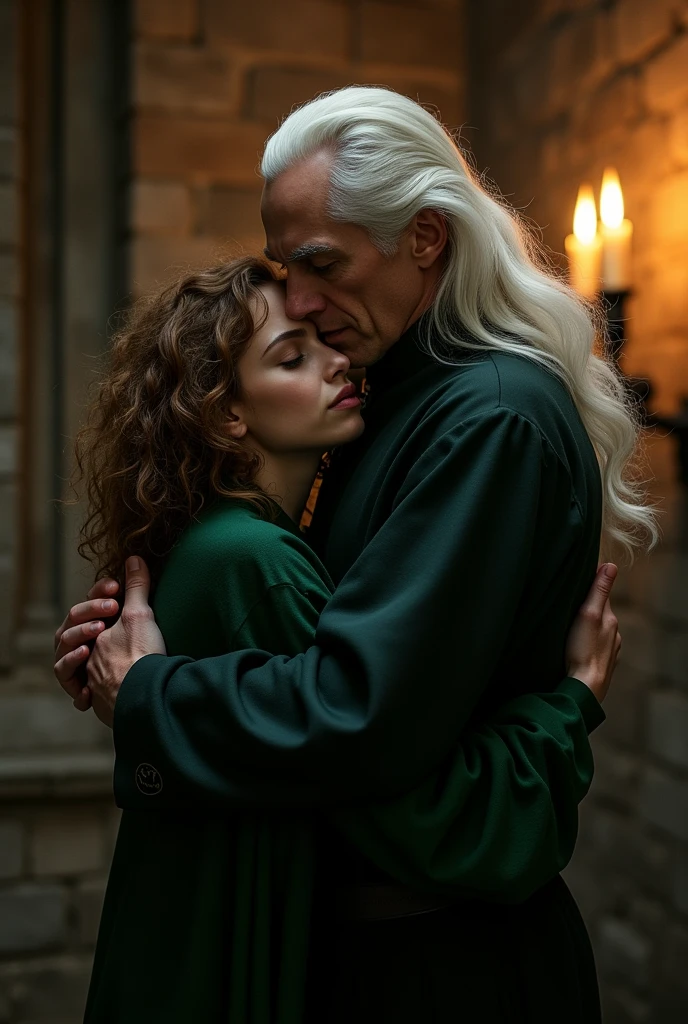 Hermione and Lucius hugs