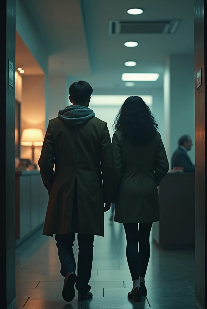 A sad  couple at the bank, portrait, pixar disney style, cinematic masterpiece, aesthetic 