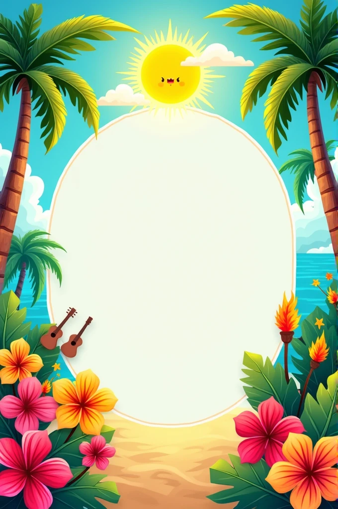 Create a Hawaiian-themed party invitation