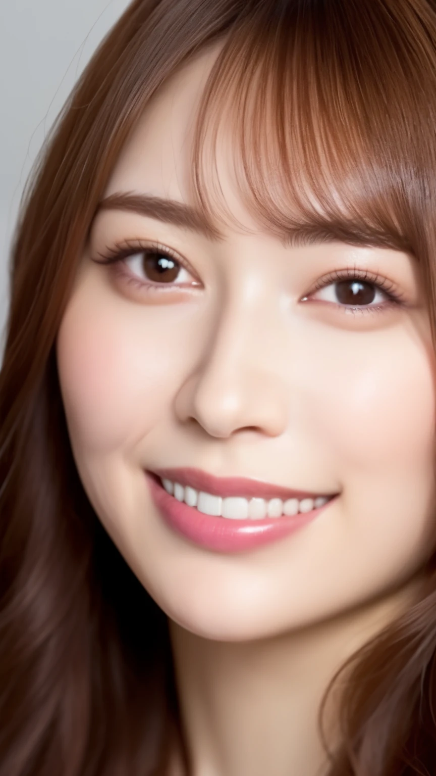 (Highest quality、8k、Award-winning works、Ultra-high resolution)、One beautiful woman、(The perfect and most natural red long sleeve casual sweatshirt:1.1)、(blonde:1.1)、Bright color contacts、Perfect Makeup、Bright and shiny lipstick、(Very heavy makeup:1.2)、(Deep pink around the eyes:1.1)、Beautiful bright eyeshadow、Heavy makeup around the eyes、(Big Breasts:1.2)、very long wavy hair、(Romantic affection:1.1)、私を見た時のThe best smile、(Many of them emphasize the body line...:1.1)、(Strongly blurred vibrant Harajuku city background:1.1)、(Strongly blurred background:1.1)、Accurate anatomy、Ultra HD Hair、(Ultra-high resolutionの完璧な美しい歯:1.1)、Ultra-high definition beauty face、Ultra HD Hair、Ultra HD Shining Eyes、輝くUltra-high resolutionの美肌、Ultra-high resolutionの艶やかな唇, Very detailed, close your eyes, Nose and mouth,Face Focus, Extreme close up of face、 Symmetrical face,Realistic nostrils、The best smile, Shiny lips with noticeable lip wrinkles,Perfect Lips