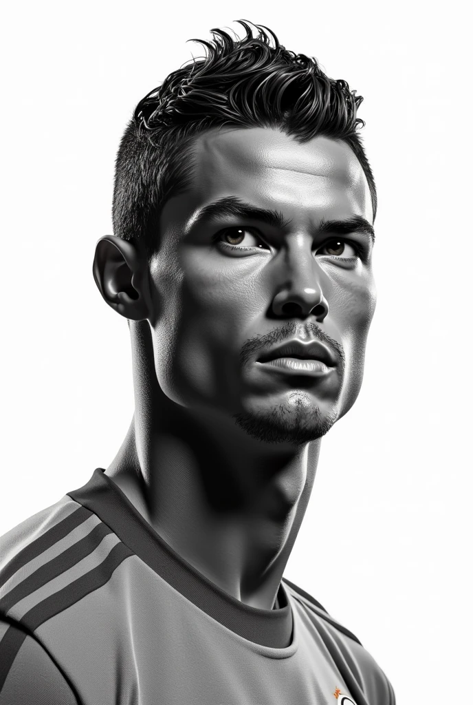 A cool profile picture about cr7 make it white