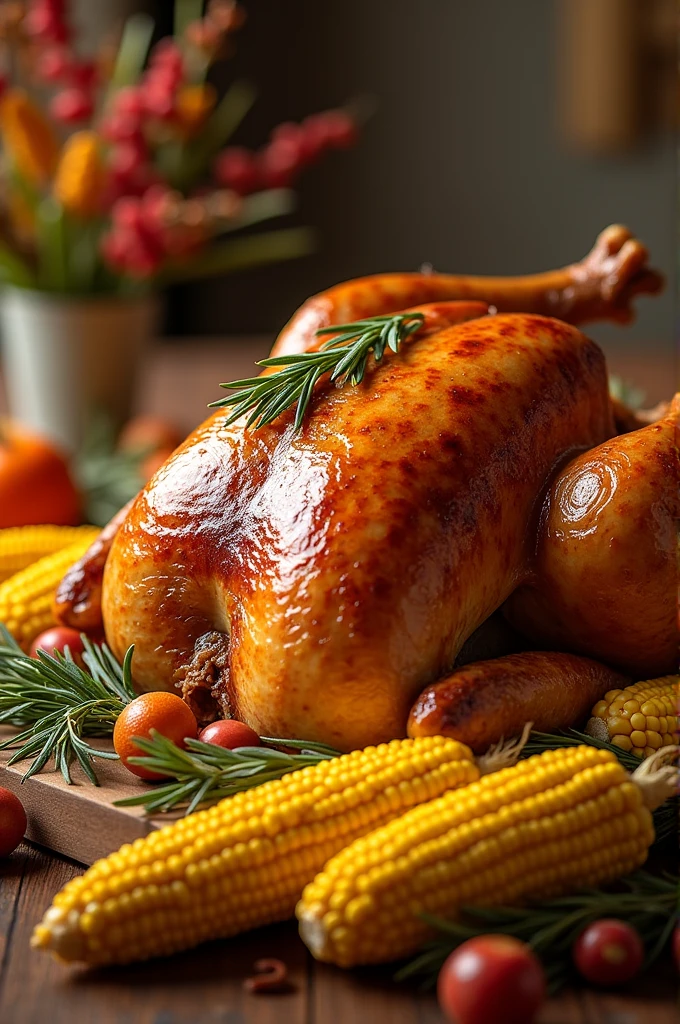 Turkey with corn
