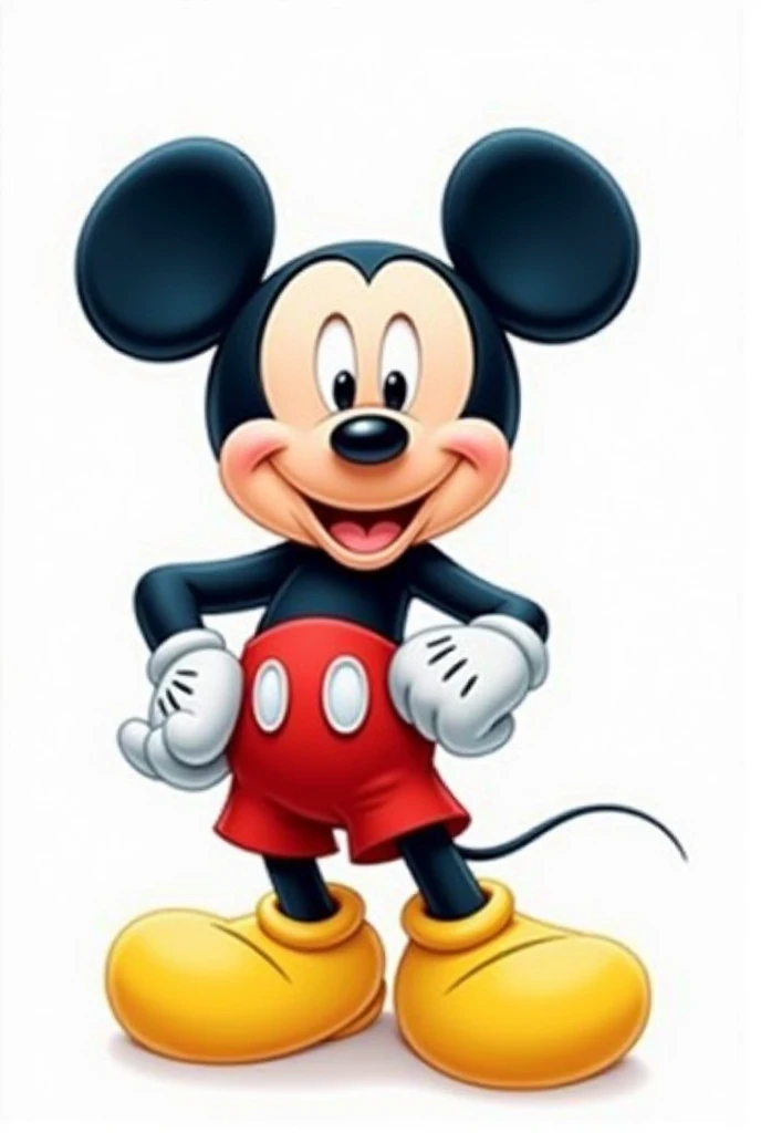 Cute Mickey Mouse with white background
