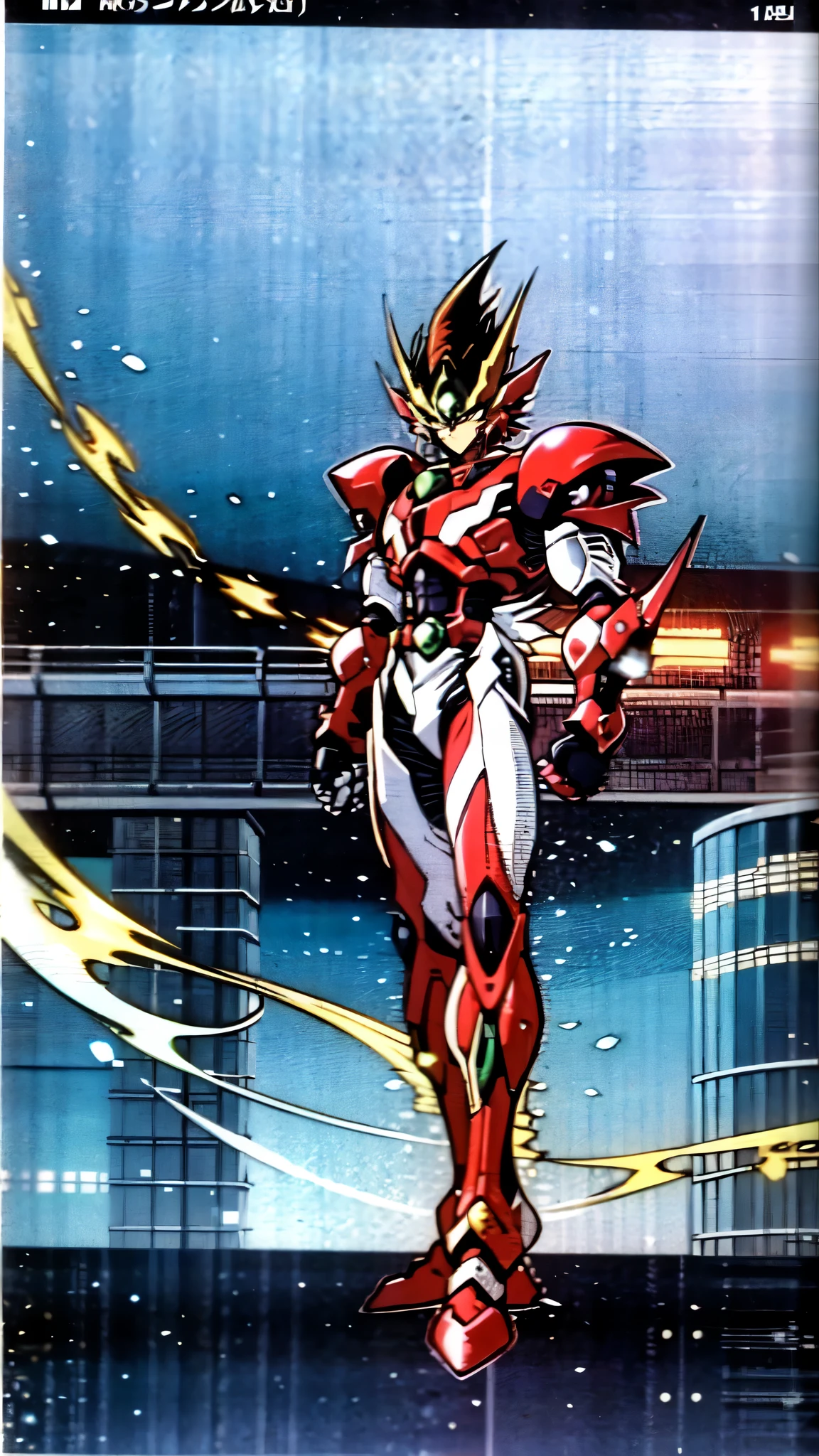 (masterpiece:1.5, best quality:1.5, extremely delicate:1.5), a man wearing a full-face helmet, a fantasy-style biotech armored combat suit, green eyes, (a composite layered chest armor), fully enclosed shoulder guards, matching arm and leg guards, belt of Neon circuit, (the color scheme is primarily black with green and red accents), the design balances heavy with agility, a high-tech bio-mecha armor, (Armor Concept Inspired by Kamen Rider, stand on the top of a skyscraper in a futuristic sci-fi city), this character embodies a finely crafted fantasy-surreal style armored hero in anime style, exquisite and mature manga art style, (element, plasma, energy, the armor glows), ((male:1.5)), metallic, high definition, highres, ultra-detailed, ultra-fine painting, professional, perfect body proportions, golden ratio, anatomically correct, symmetrical face, extremely detailed eyes and face, high quality eyes, creativity, RAW photo, UHD, 32k, Natural light, cinematic lighting, masterpiece-anatomy-perfect
