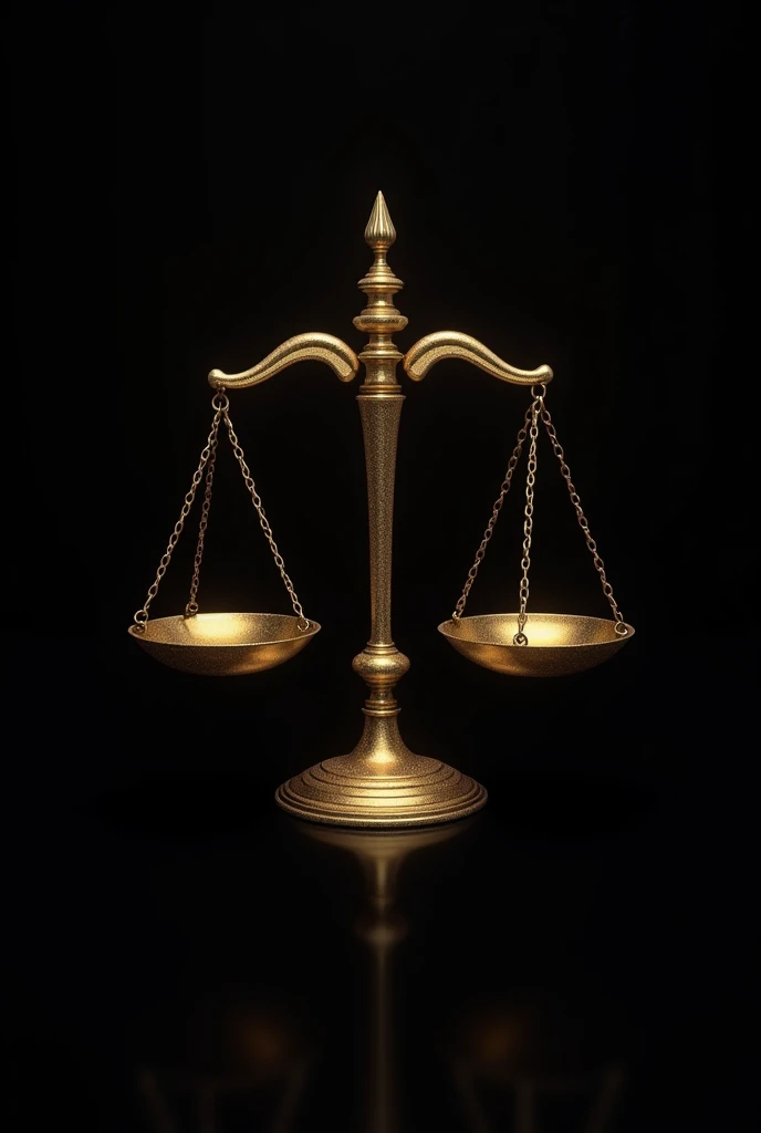 Black background with the logo of the Libra sign figure in gold freezing