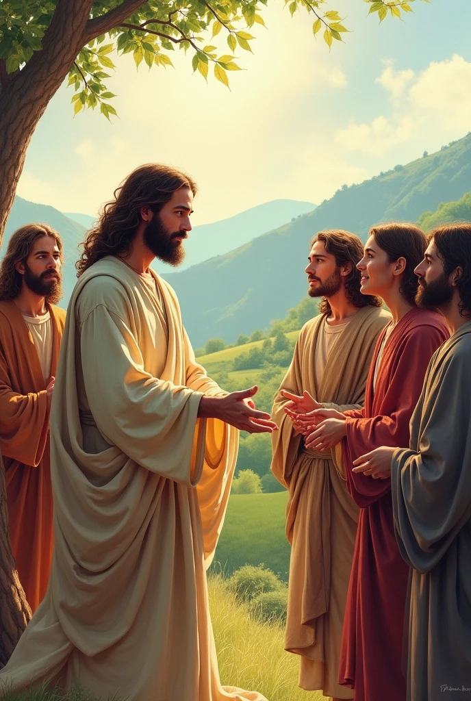 image of jesus speaking: do not fear, I call you by name, in the form of a drawing
