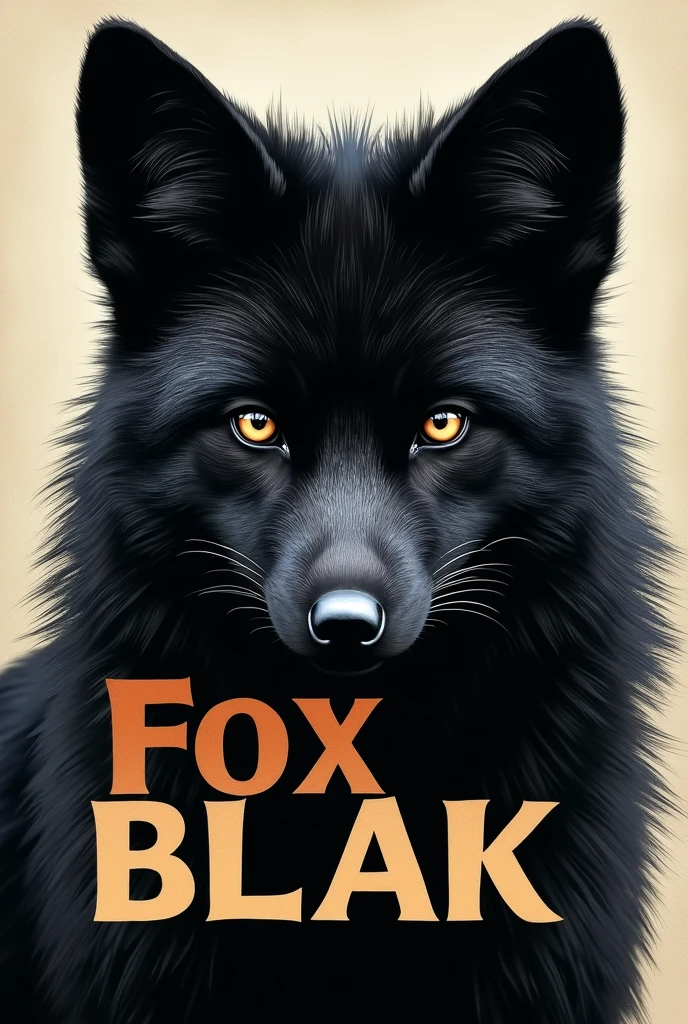The face of a black fox with the letters Fox Blak