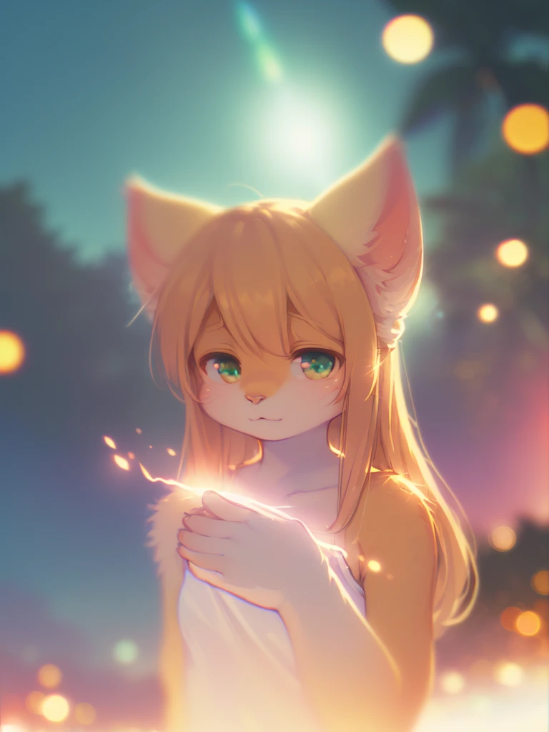 (Sumilux f1.4 24mm , low Latitude old color negative film , cross process , (bokeh), Long exposure , blur , flare, chromatic aberration , soft focus, (Shallow focus) , soft glow , Maximum aperture, high Key , Transparent depiction , Tyndall:1.3) , female cat , Kama Sutra , creampie