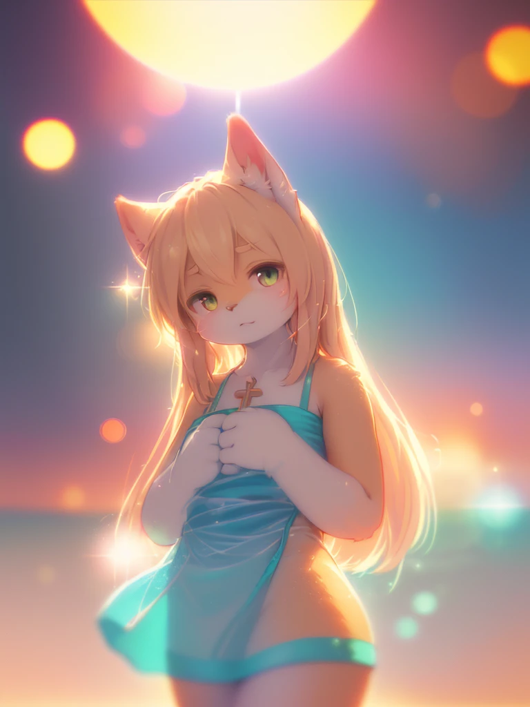 (Sumilux f1.4 24mm , low Latitude old color negative film , cross process , (bokeh), Long exposure , blur , flare, chromatic aberration , soft focus, (Shallow focus) , soft glow , Maximum aperture, high Key , Transparent depiction , Tyndall:1.3) , female cat , Kama Sutra , Cream Pie