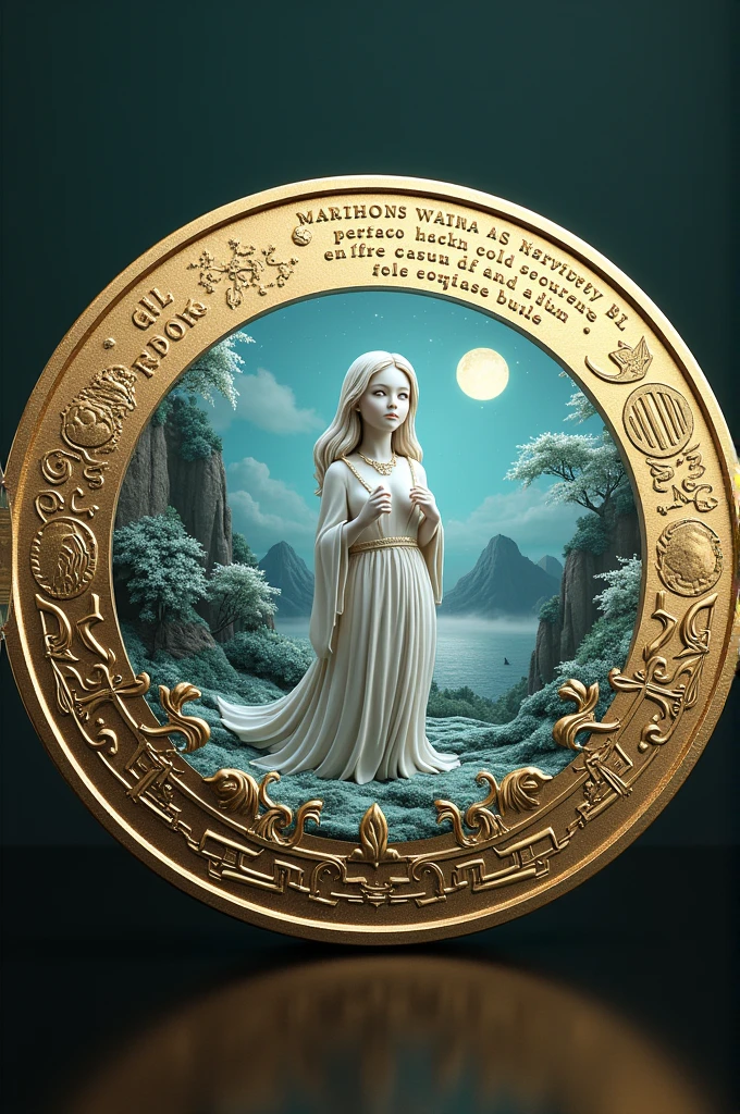 A coin that doesn't exist that has references to Pearl Boy (Bl) and contain in it (Value,country inventing, Bank)