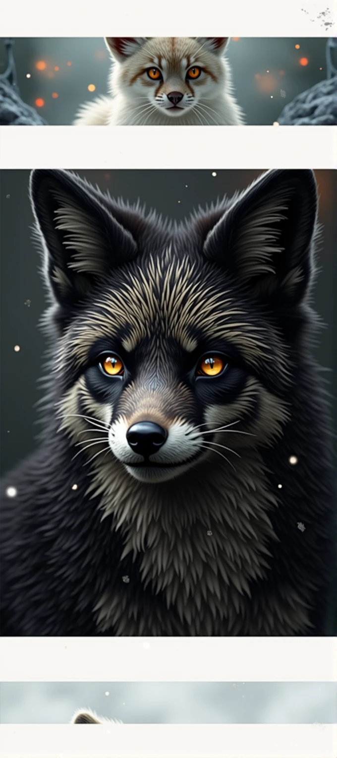 A black fox with the letters Fox Blak